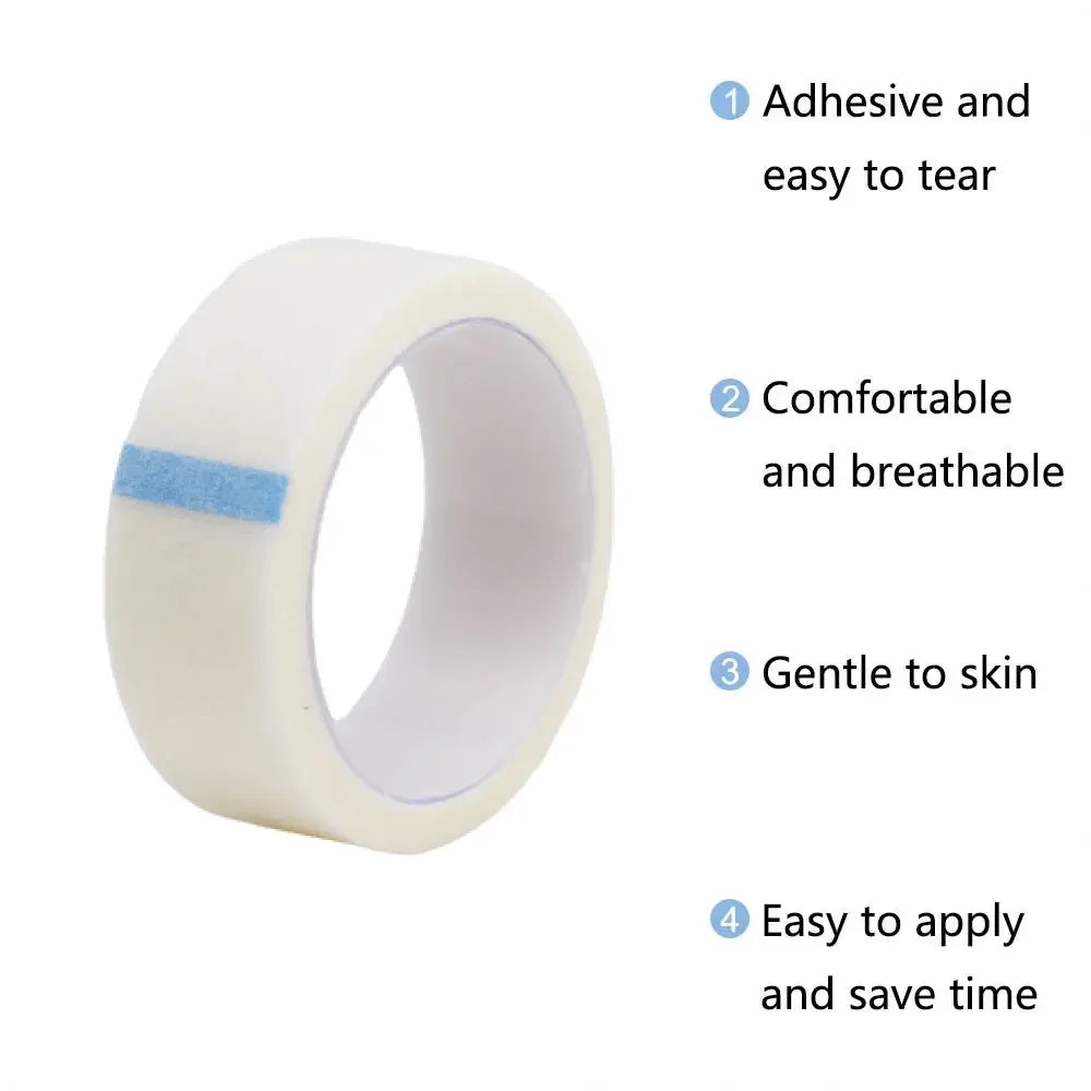 10/20/30/50 Rolls Eyelash Extension Paper Tape Roll Porous Non Woven Fabric Adhesive Tape For False Eyelash Patches Qme