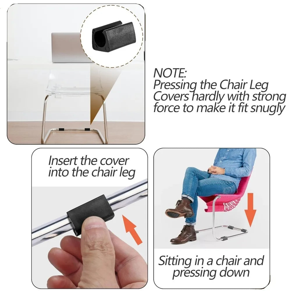 10/24PCS Plastic Opening U-shaped Foot Pad Cushion Table and Chair Furniture Anti Slip and Wear-resistant Foot Protection Cover Qme