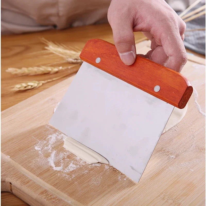 Stainless Steel Pasty Cutters Noodle Knife Cake Scraper Scale Baking Qme