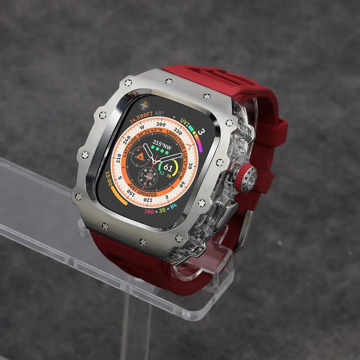 Luxury Modification Apple Watch Ultra 2 Stainless Steel Case IWatch 9