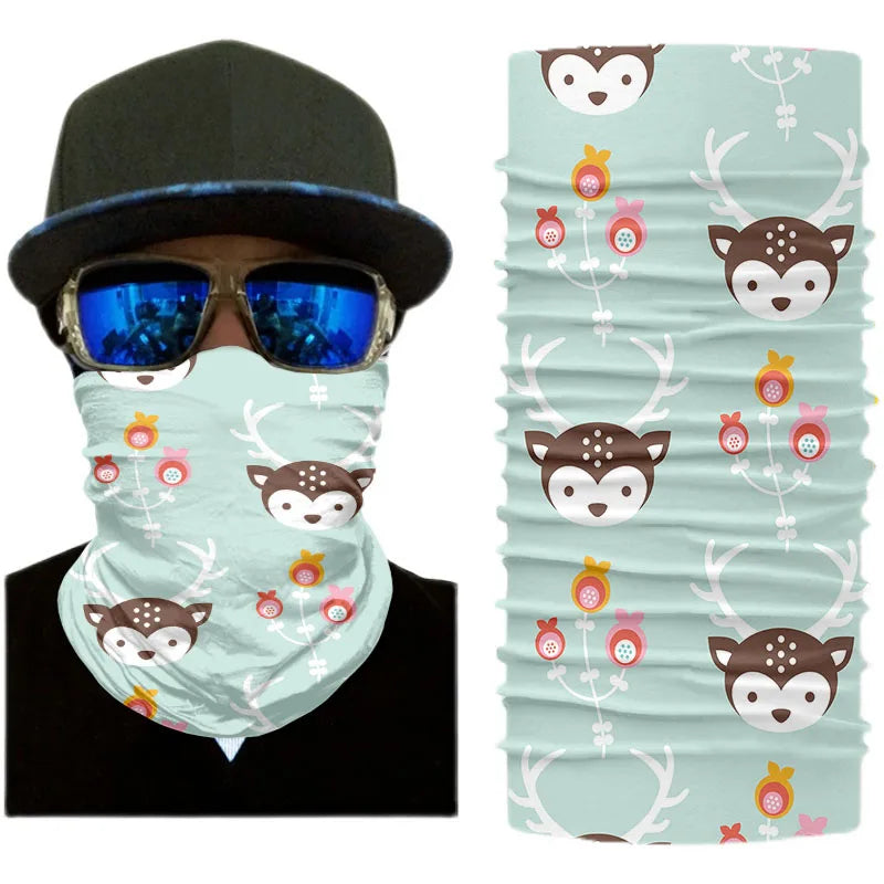 Personalized Animal Men's Headscarf Scarf Women's Headdress Sports Qme