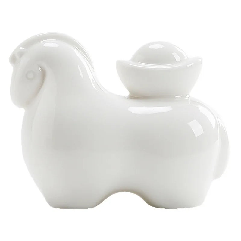 Suet Jade Porcelain Chinese Lucky Tangma Ceramics Money Soon Tea Pet Qme