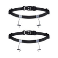 3PCS Marathon Running Belt Energy Storage Race Number Holder Multifunctional Adjustable KOMBU Buckle Strap for Sports Qme Black