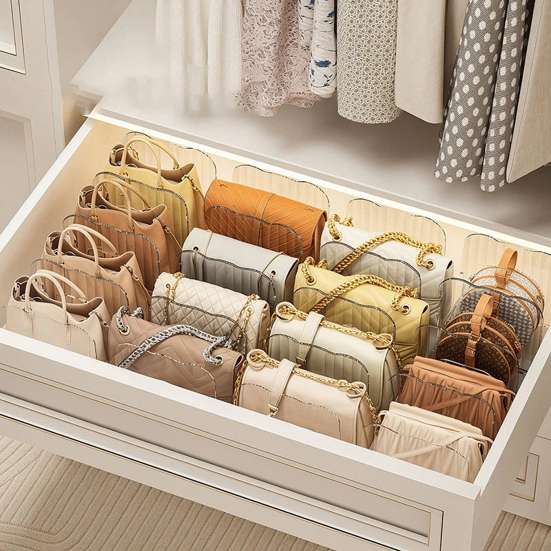 Closet Organizer Transparent Handbag Storage Rack Minimalist Bag Box Qme