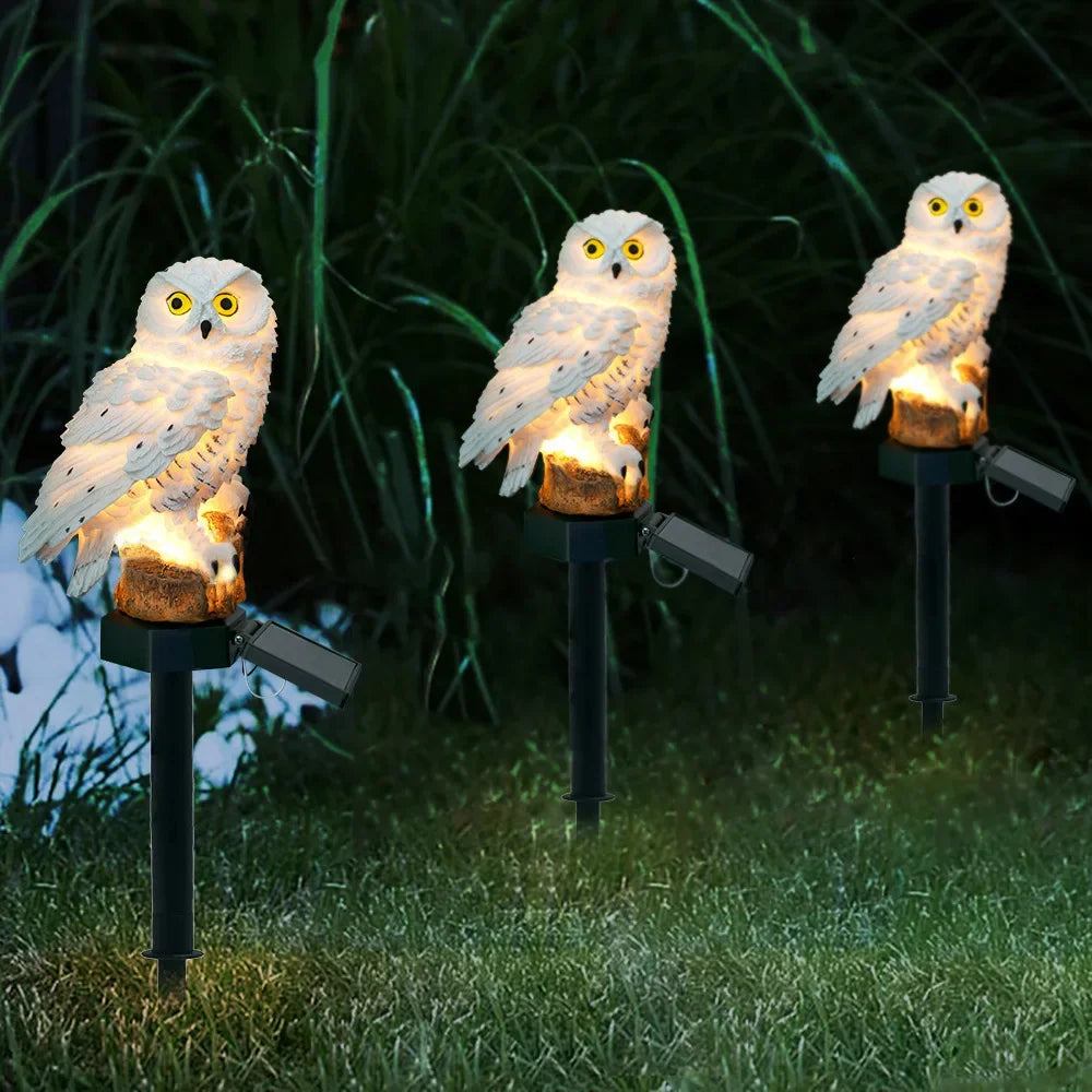 Solar Lamp Owl Animal Solar Garden Lights Solar Powered Solar Led Light Outdoor Garden Decoration Lamp Waterproof Solar Lights Qme