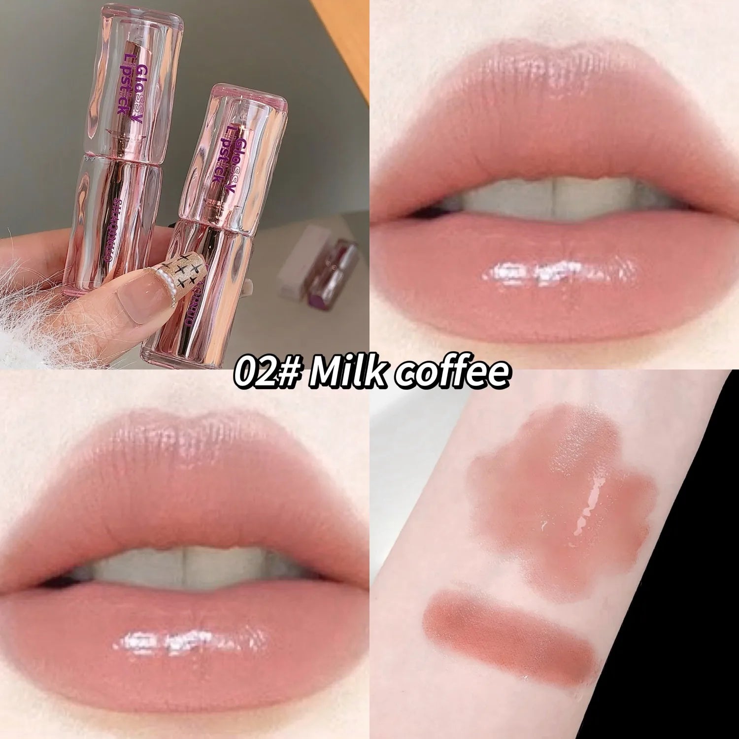 SHAQINUO Mirror Water Gloss Lipstick Silky Moisturizing Long-lasting Qme S9007-2