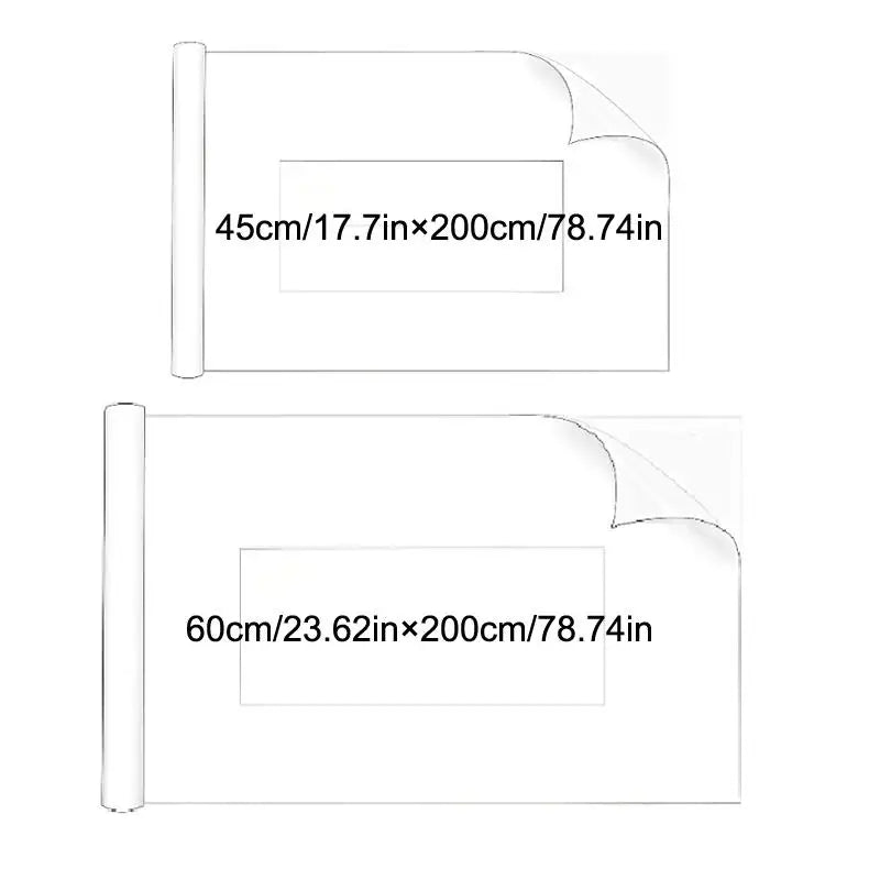 Electrostatic Whiteboard Wall Decal 45x60CM Static Cling Reusable Qme