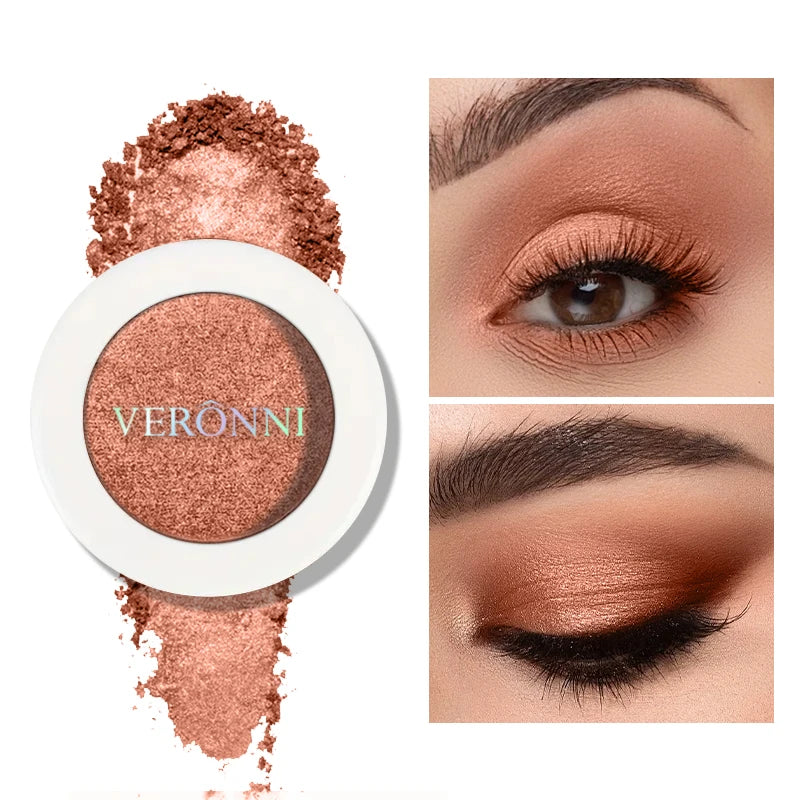 VERONNI Single Eyeshadow Matte Shimmer Glitter Pigment Waterproof Qme 112