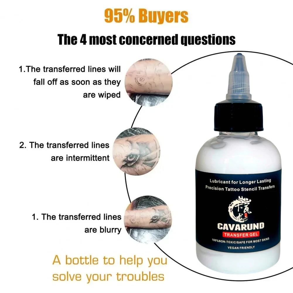 120ML 30ML Tattoo Transfer Gel Thermal Copier Professional Tattoo Stencil Magic Stuff Solution Cream Tattoo Supply Qme