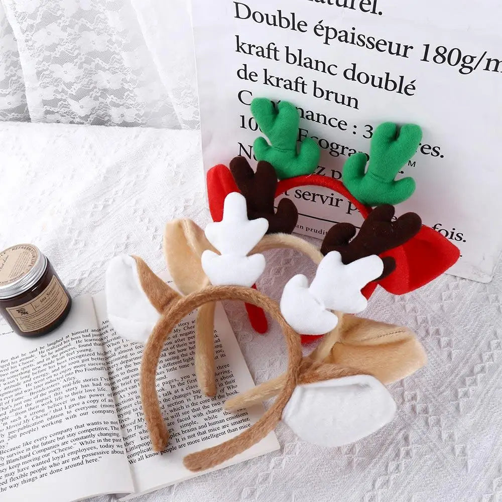 Headwear Party Wash Face Christmas Make Up Cloth Antler Headband Hair Accessories Women Hair Band Korean Style Head Hoop Qme