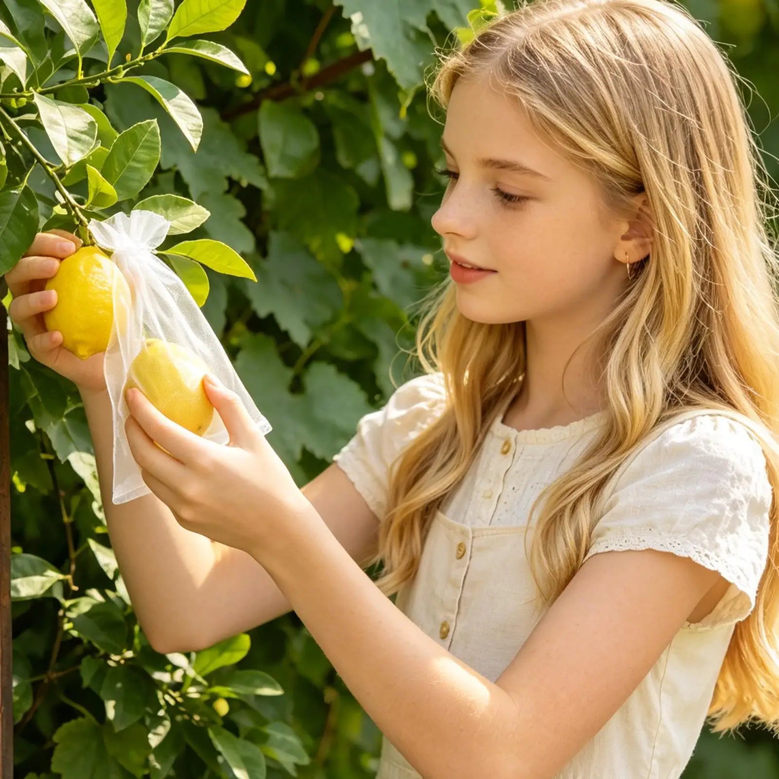Fruit Protection Bags Reusable Protectors Netting Barrier 100 Pieces Fruit Trees Netting Bags For Grapes Tomato Strawberry Qme