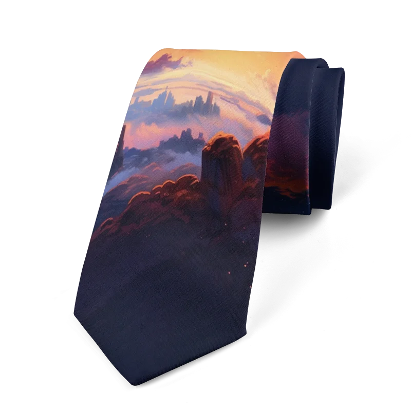 Classic Oil Painting High-quality Printing Novel Tie Personalized Qme style4