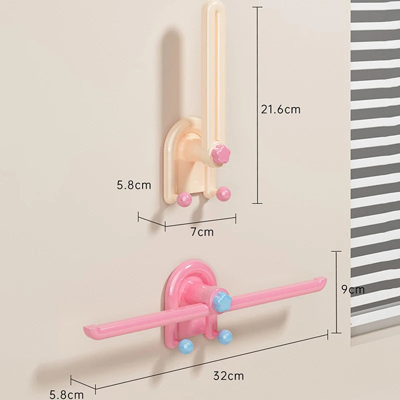 Scrunchies Storage Rack Kitchen Plastic Hairband Hook L-shape Space Qme