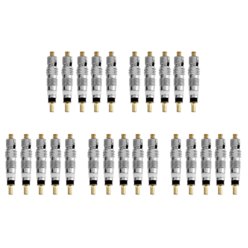 5-30PCS Bicycle Removable Valve Core Bike Replacement Brass Tubeless Core for Road MTB Bike for Road MTB Bike Repair Tools Qme 25PCS