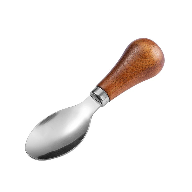 Stainless Steel Cheese Knives Cheese Fork Set Wooden Handle Butter Spatula Knife Cheese Spreader Jam Spreader Baking Tools Qme 3