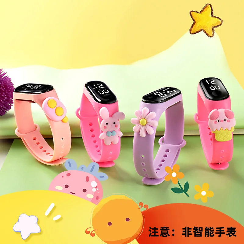 Kids Watch Watch Reloj Smart Watch LED Children Watches Bracelet Cartoon Digital Ladies Watch for Girls Waterproof Clock Gift Qme