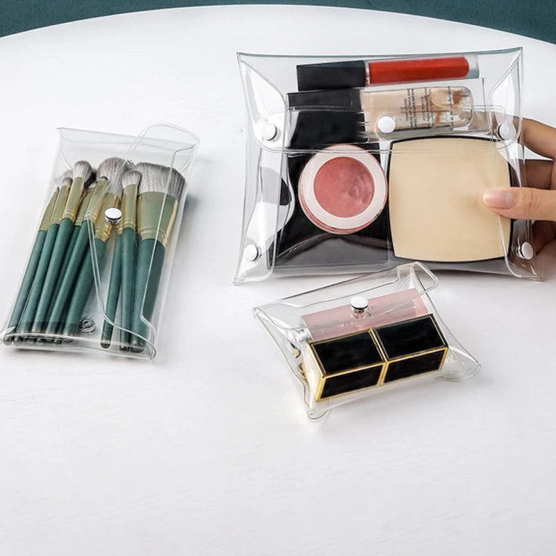 Portable Organizer Stationery Storage Bag Supplies Office Transparent Qme