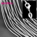 5PCS Wholesale Pure 925 Sterling Silver Color Charm Link Chain Necklace Jewelry with Strong Smooth Lobster Clasps 16-30 Inches Qme Model 9 20 Inch 50CM