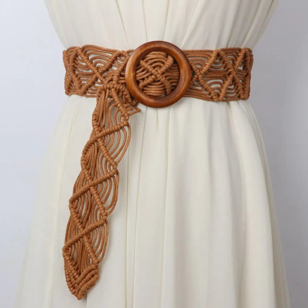 Dress Waistbands Accessories Waist Rope Beach Wax Ethnic Belts Qme