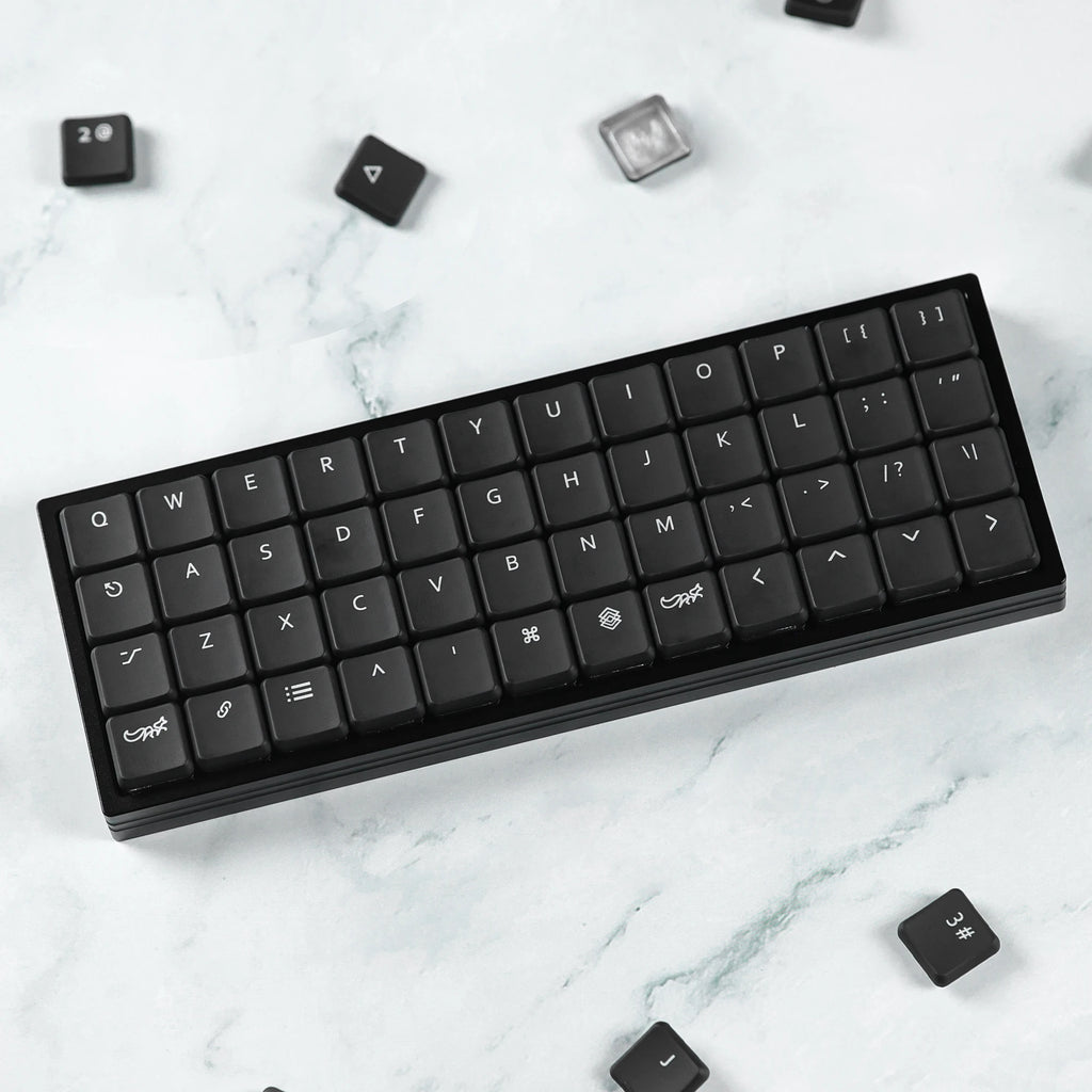 CFX Black Transparent Low Profile PBT Choc Keycaps RGB for Kailh 1350 Low Profile Switch Mechanical Keyboard Ultra Thin Keycaps Qme