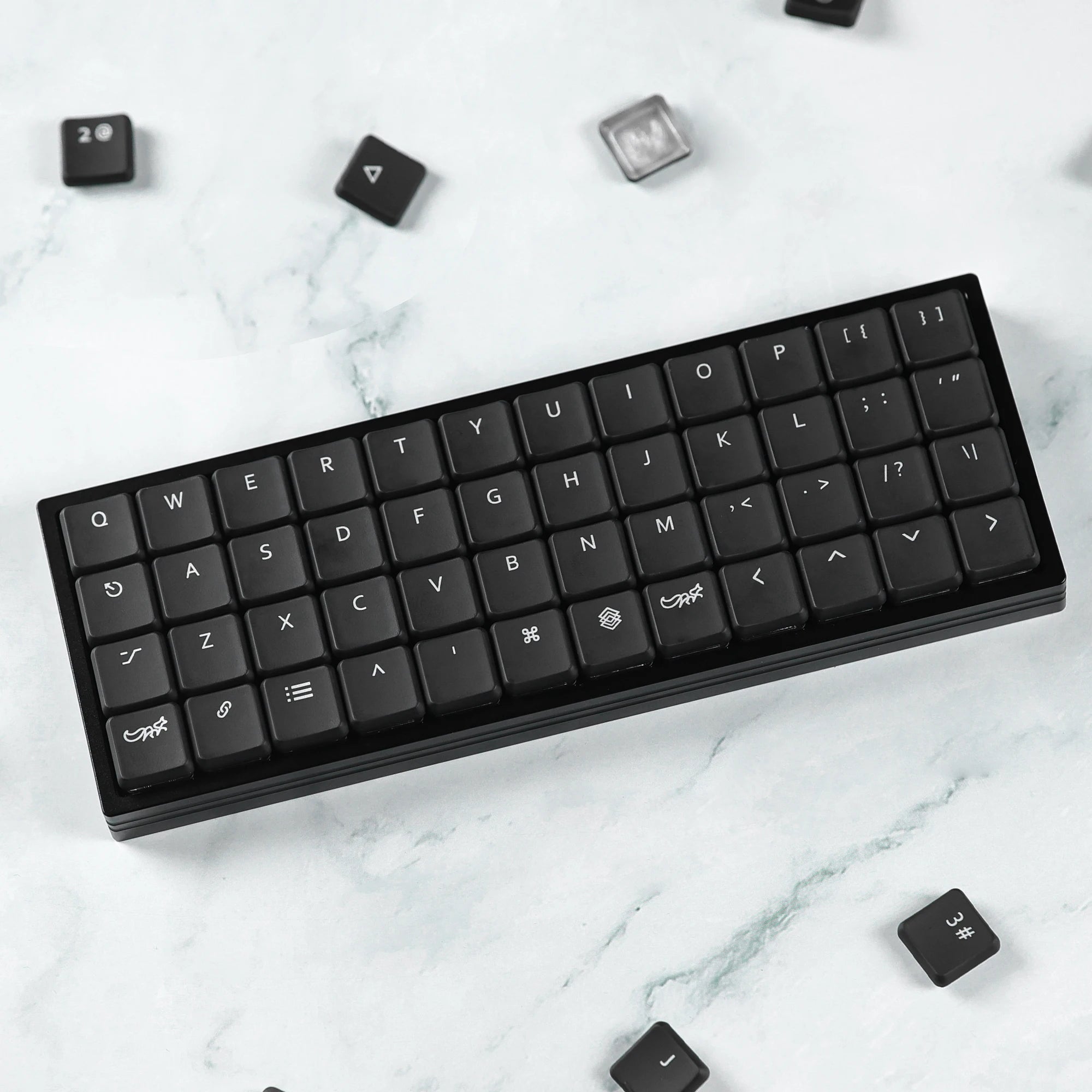 CFX Black Transparent Low Profile PBT Choc Keycaps RGB for Kailh 1350 Low Profile Switch Mechanical Keyboard Ultra Thin Keycaps Qme