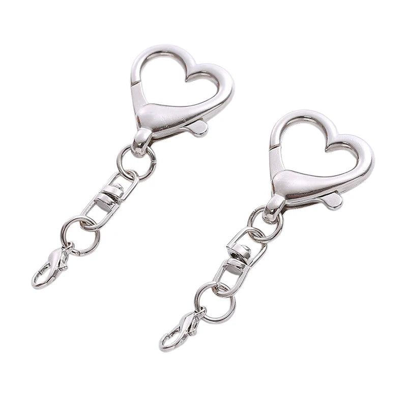 Round Wire Open Ring Metal Key Holder Unique Alloy Heart Keyring Qme