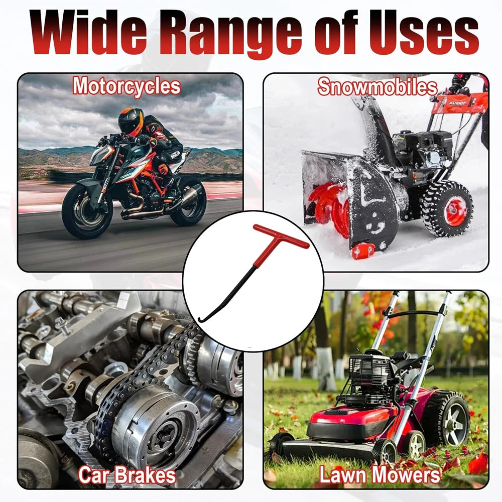 Motorcycle Exhaust Spring Hook T Shaped Handle Exhaust Pipe Spring Puller Installer Hooks Repair Tool for Springs Removal Qme