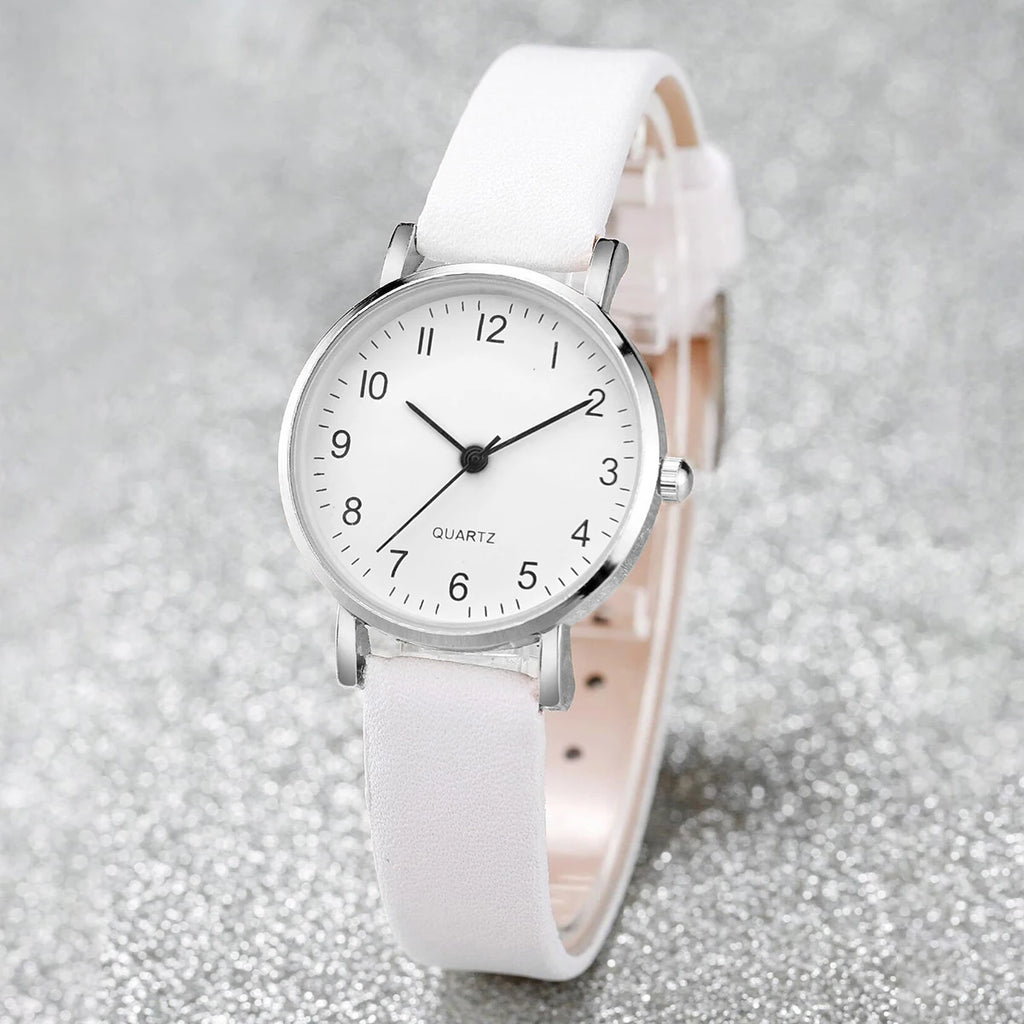 Leather Bracelet Watch with Arabic Dial for Women, Quartz Watches, Pearls, Boxed Butterfly Bracelet, Fashion, 2 Pieces Per Set Qme
