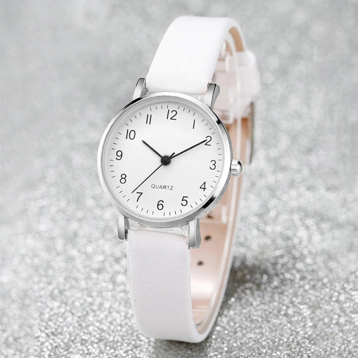 Leather Bracelet Watch with Arabic Dial for Women, Quartz Watches, Pearls, Boxed Butterfly Bracelet, Fashion, 2 Pieces Per Set Qme