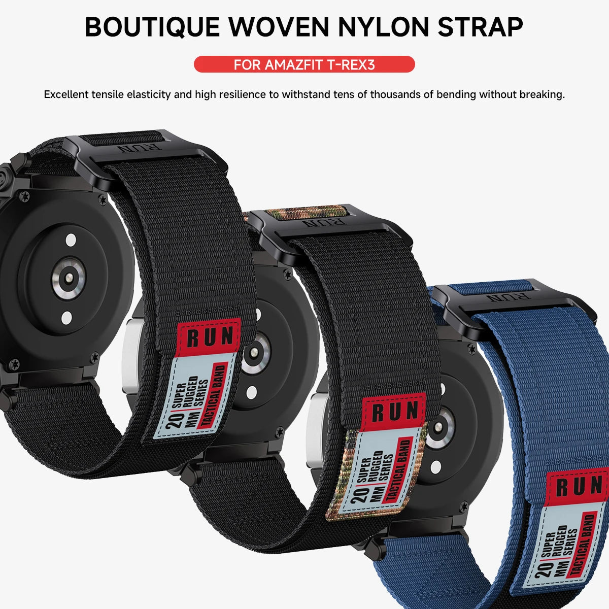 Nylon Strap For Amazfit T-rex 2 3 Ultra Watch Band For Huami Amazfit Trex Pro T Rex Sport Belt Smartwatch Bracelet Accessories Qme