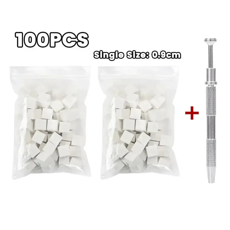 Mini 4 Claws Square Nail Art Sponge Nail Sponge Metal Grabber Set Multipurpose Blush Gradient Sponges Beauty Manicure Tools Qme 100 Set