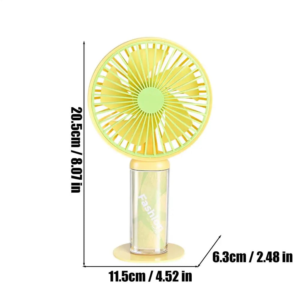 Handheld Fan 3 Speeds Air Blower Device Rechargeable Portable Fan for Travel Vacation Camping Hiking Backpacking Beach Picnic Qme China Mainland Yellow