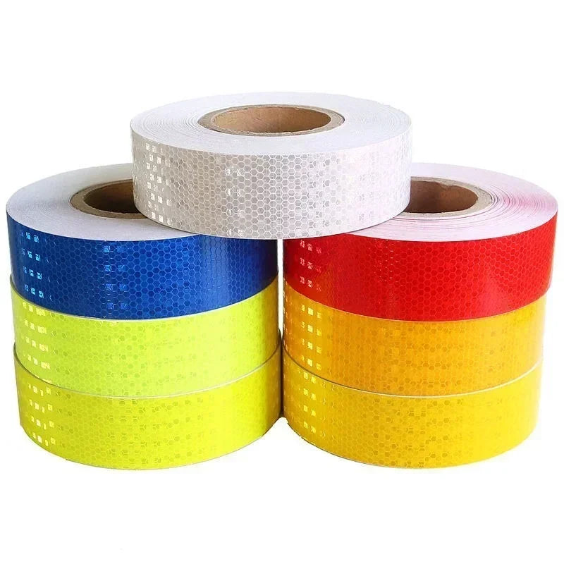 5 rolls Car Stickers, Reflective Tape, Reflective Film, Reflective Material Tape Sticker, Safety Warning Tape, 3m, 5cmx3m Qme