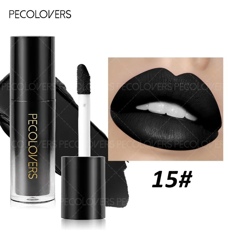 Black Tube Matte Lip Gloss Multi-color Selection Plump Lipstick Qme 15