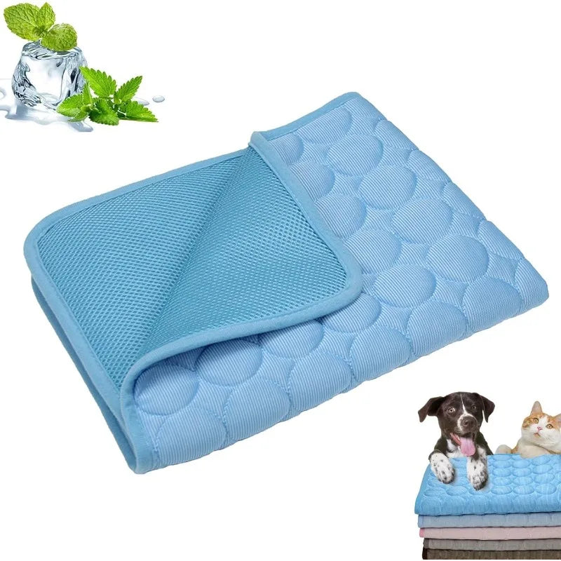 Summer Pet Cooling Mat Self Pad Dog Cat Waterproof Sleeping Bed Qme