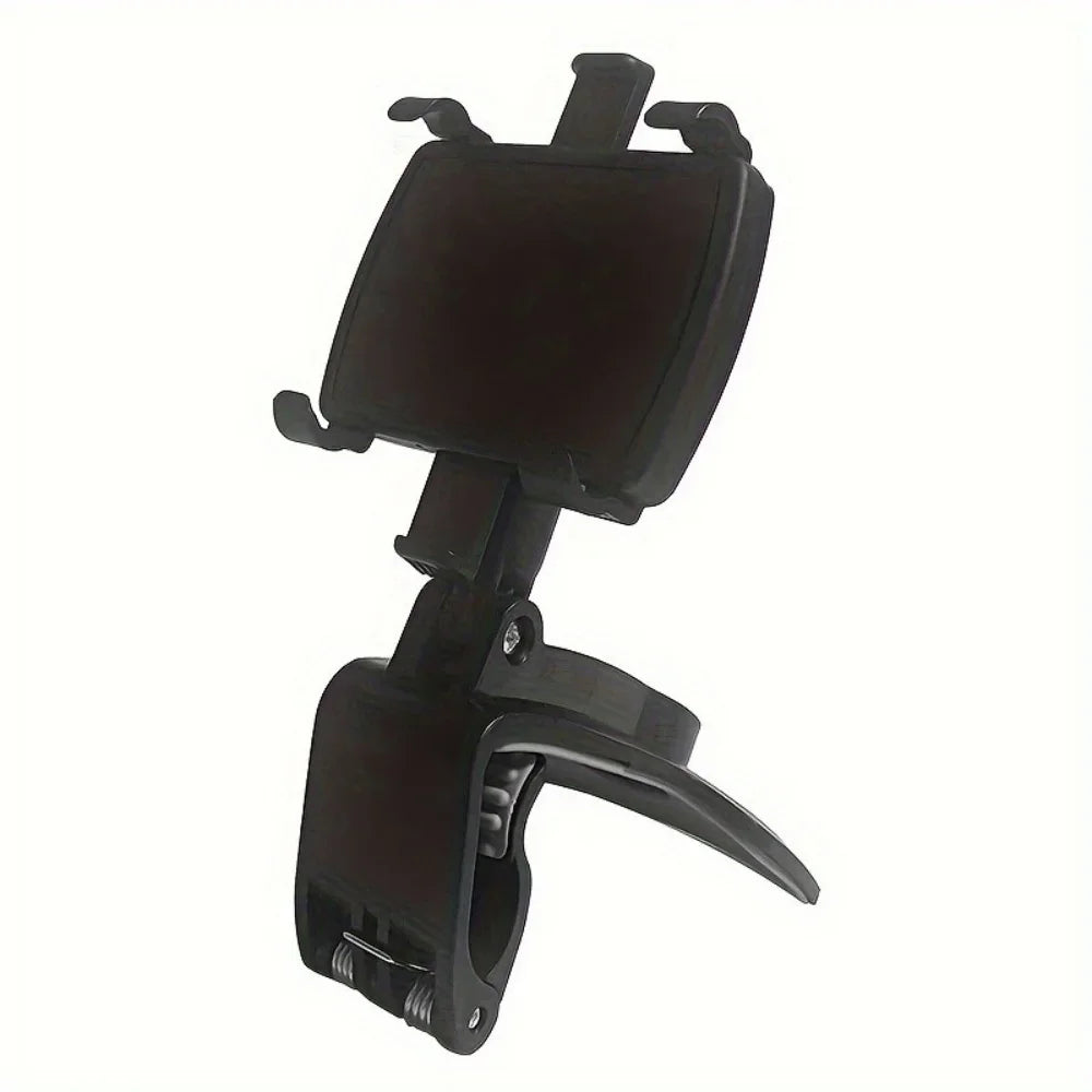 360 Rotation Dash Board Car Mobile Phone Holder Easy Clip Mount Stand Universal GPS Navigation Bracket Portable Car Phone Stand Qme black