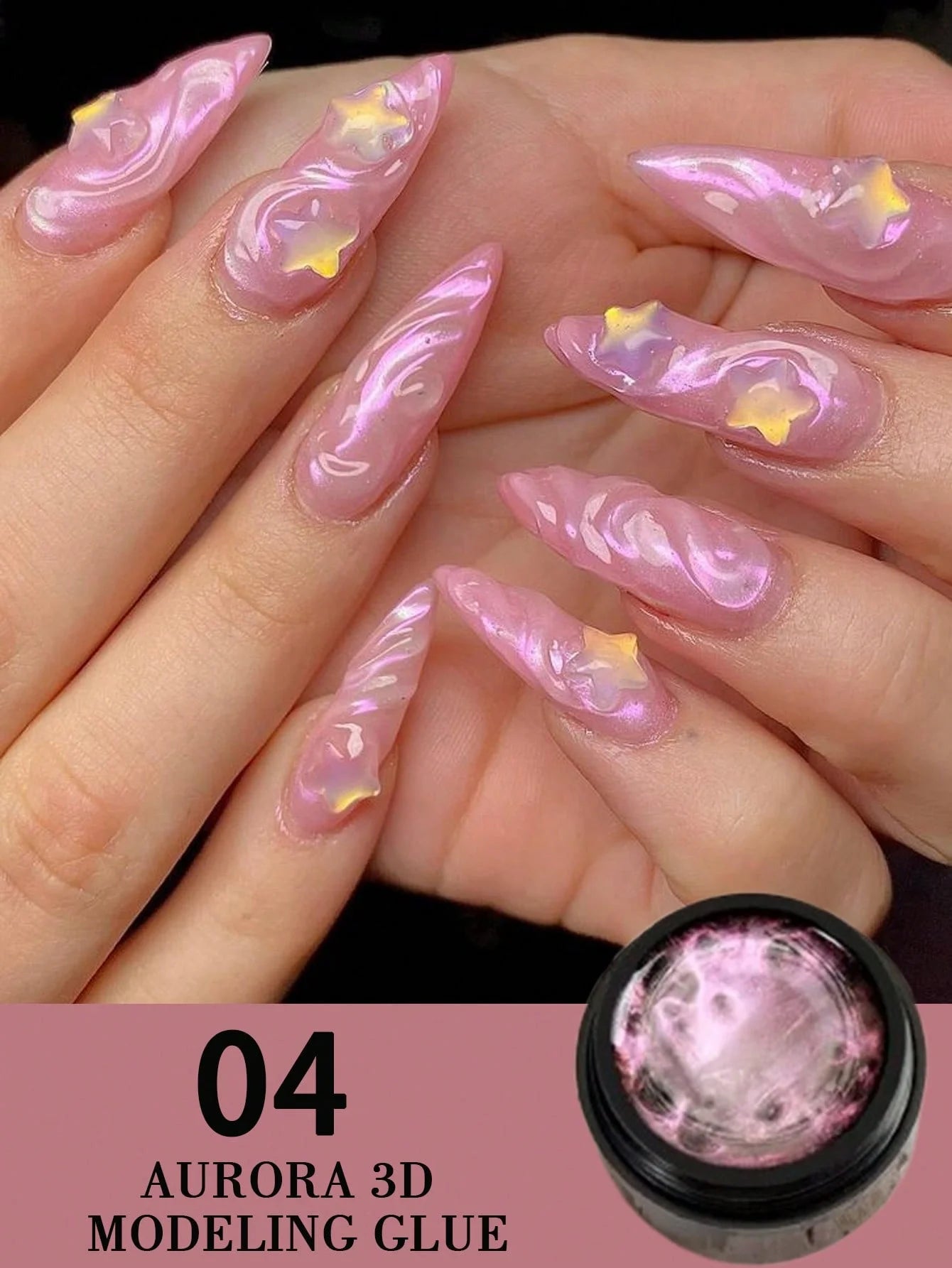 3D Nail Art Molding Gel Stereo Carve PVC Soft Solid Knead Into Qme 004