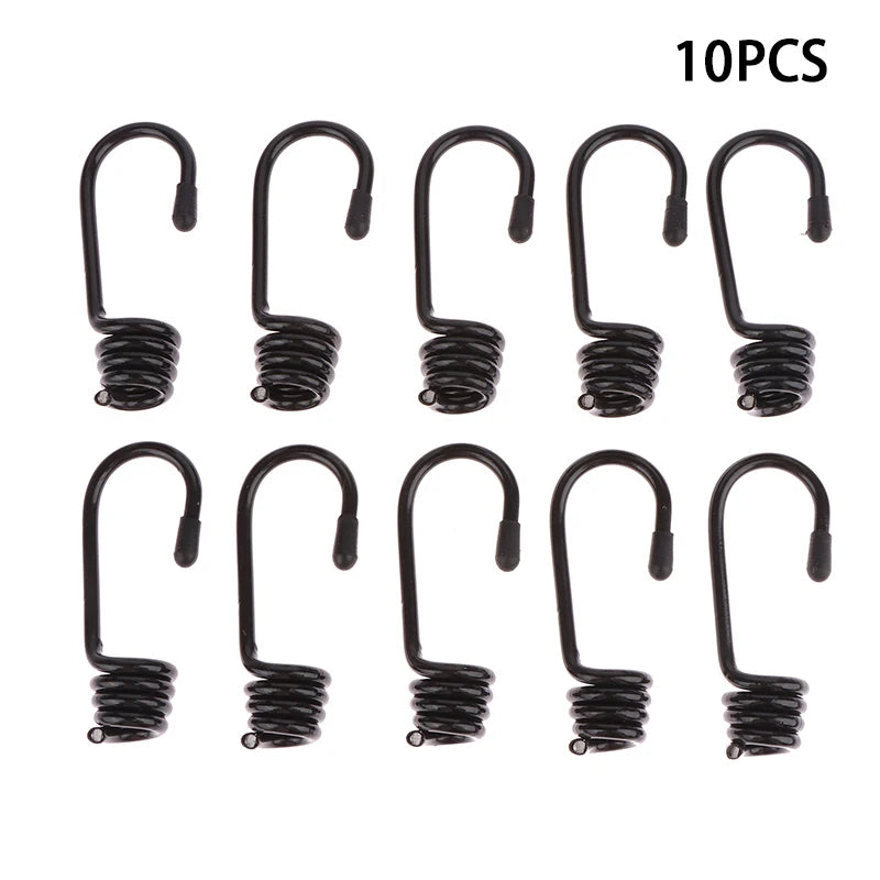 Spiral Hooks Tensioner Marine Shock Cord Bungee Elastic Rope Luggage Qme