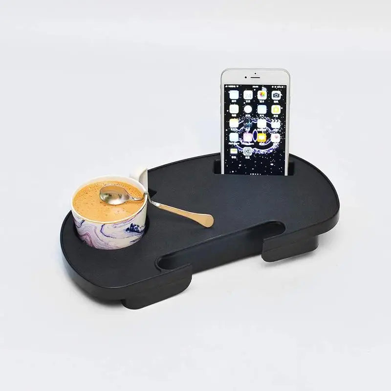 Recliner Folding Chair Tray Drink Holder Portable Side Breakfast Qme