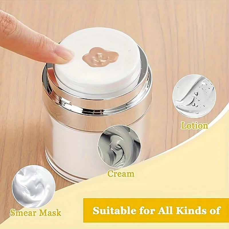 1pc Air Pump Tank, Empty Cosmetic Tank Container And Pump, Reinflatable Travel Lotion Tank And Lid Moisturizer, Skin Cream Qme