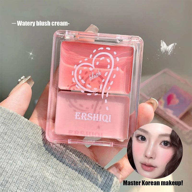 Water Light Two-color Blush Cream Naturally Brightens Qme