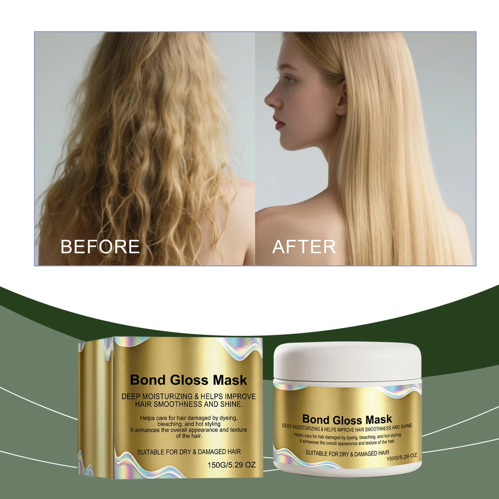 Deep Repair Hair Mask for Dry Damaged Hair Moisturizing Keratin Treatment Cream Smooth Frizz Control Conditioner Nourishing Qme