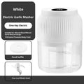 Portable Electric Garlic Masher Mini Food Vegetable Chili Meat Qme White 4 Blade