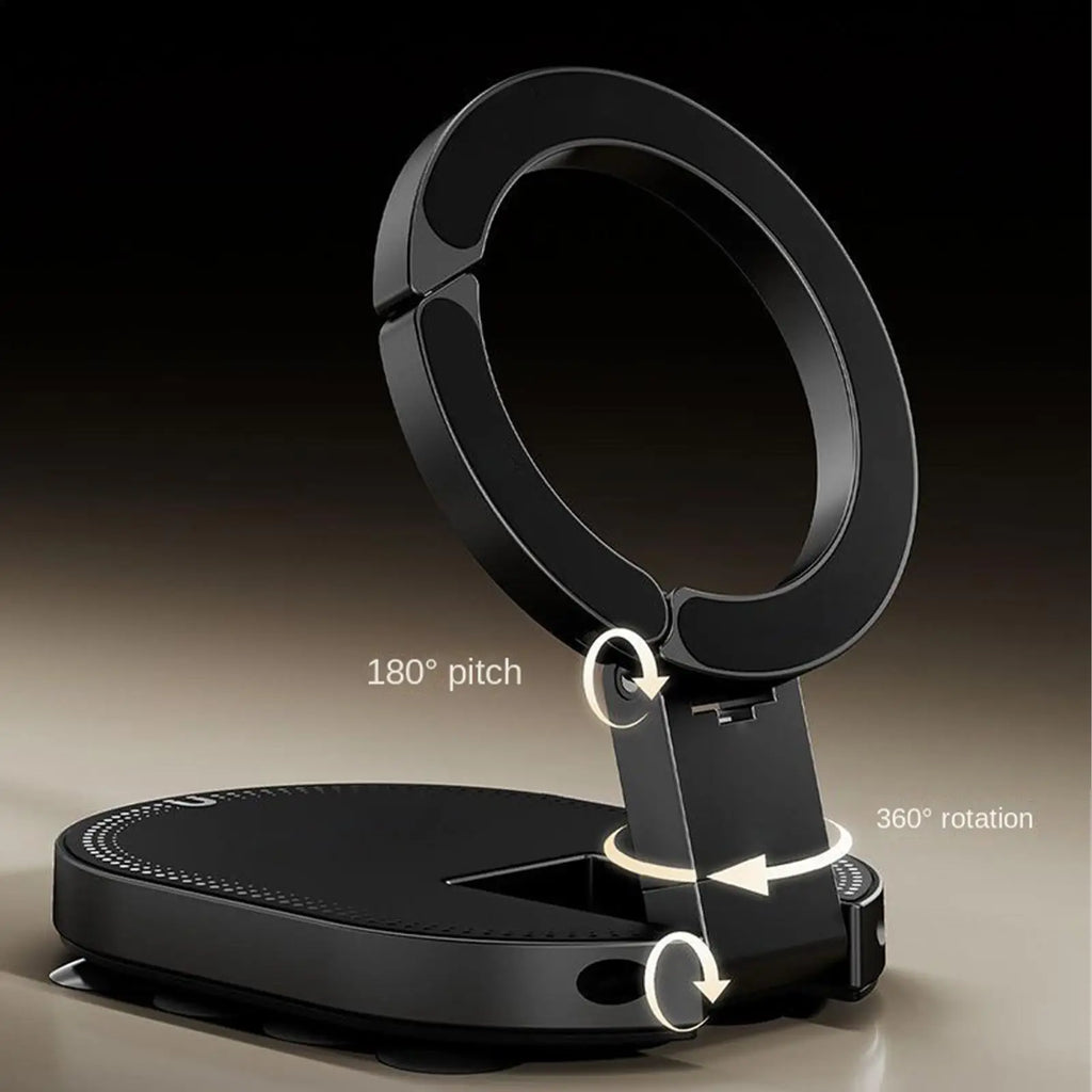 Magnetic Phone Mount Suction Cup Automobile Navigation Stand 360 Degree Adjustable Car Phone Holder Mount for Home Travel Gym Qme