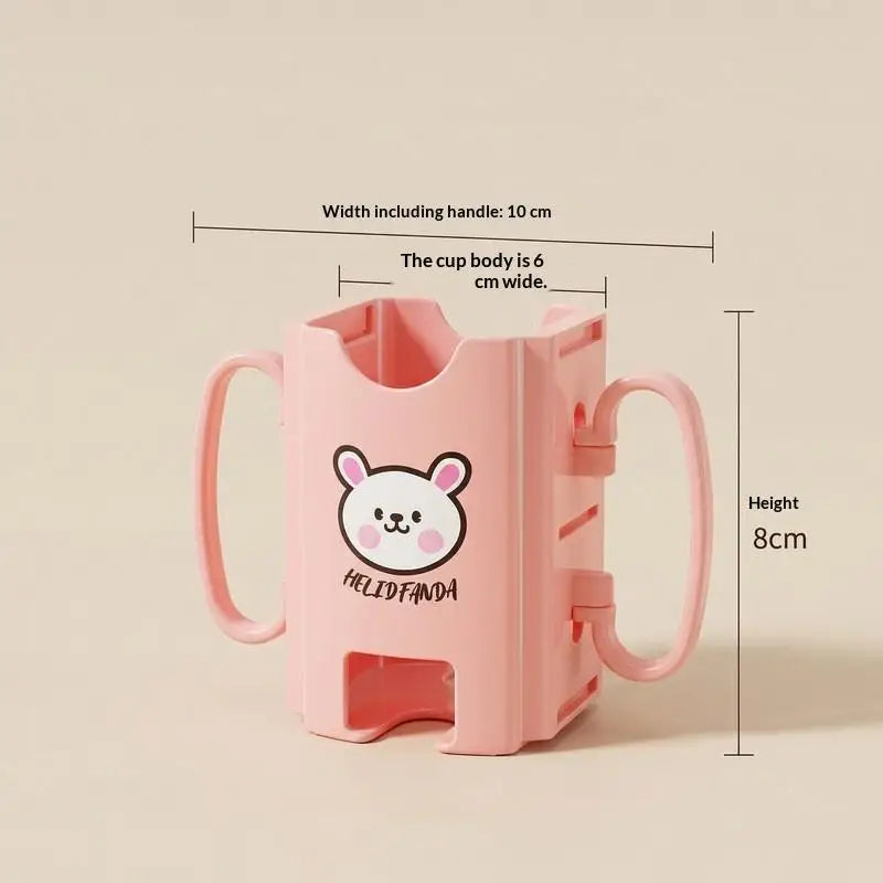 Anti-squeeze Cup Holder Adjustable Milk Juice Box Portable Drink Home Qme Pink