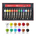Acrylic Paint Set 12/24/30 Colours 12ml, Perfect for Canvas, Wood, Fabric, Leather, Cardboard, Paper, MDF And Crafts Qme 12 colors