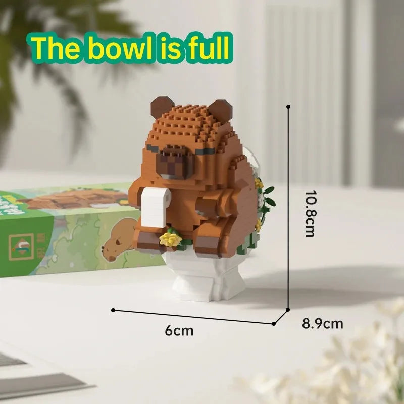 NEW Creative"Capybara Building Blocks Set-Cute Water Guinea Pig DIY Model | Fun STEM Toy for Kids & Adults",ideal birthday gifts Qme M3147 Opp bag packing
