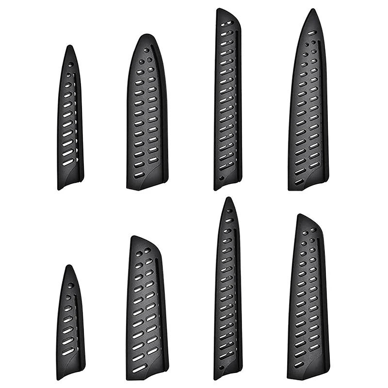 Kitchen Knife Sheath Black Plastic Knife Covers Knife Blade Protector Cover Edge Guards Case Boning Fruit Bread Chef Knife Tool. Qme