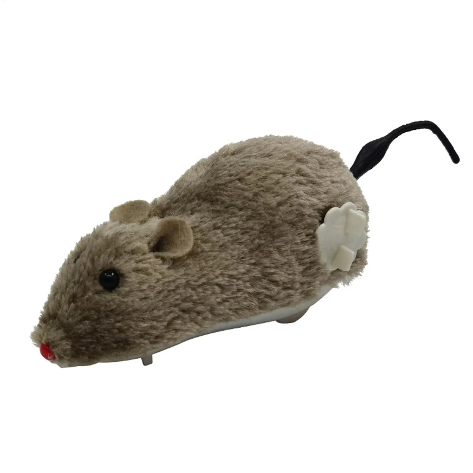 Wind up Mouse Plush Wind up Cat Toys Mouse Shape Interactive Cat Chasing Toys Interesting Playtime Supplies for Kitten Pets Qme