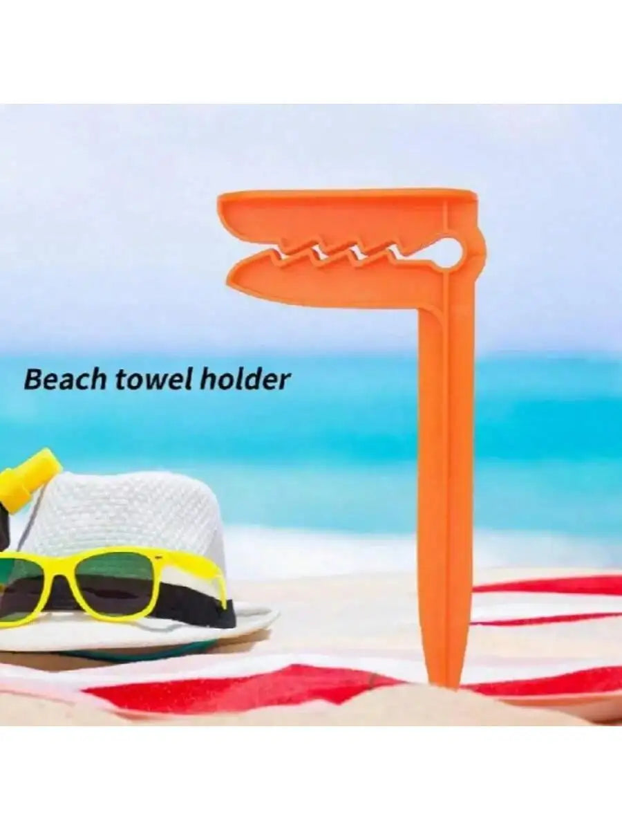 Portable Outdoor Beach Towel Clip Travel Camping Tent Mat Can Firmly Qme